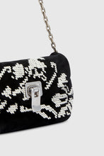 Load image into Gallery viewer, Mini Joy in suede with hand-embroidered leather ribbon
