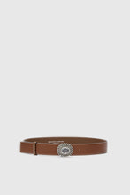 Load image into Gallery viewer, Forest green belt in smooth calfskin with double buckle, tip and loop
