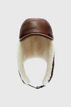 Load image into Gallery viewer, Embroidered baseball-style hat with shearling ear flaps
