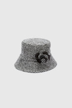 Load image into Gallery viewer, Pied de poule cloche with floral appliqué
