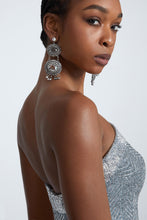Load image into Gallery viewer, Chandelier earrings with oval crystals
