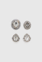 Load image into Gallery viewer, Set of Brooches with Oval Crystals
