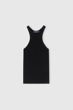 Load image into Gallery viewer, Black viscose blend halterneck tank top
