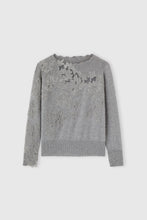 Load image into Gallery viewer, Cashmere sweater with piccolo punto lace and crystals
