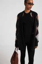 Load image into Gallery viewer, Cashmere cardigan with argyle motif in contrasting shades

