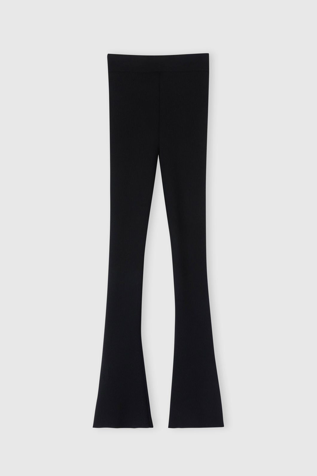Leggings in viscose blend with vertical ribbed pattern