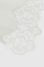 Load image into Gallery viewer, Cashmere stole with wool rebrodé lace edge
