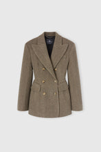 Load image into Gallery viewer, Sculptural double-breasted jacket in wool, silk and cashmere
