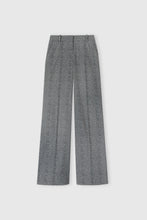 Load image into Gallery viewer, Palazzo trousers in viscose with herringbone pattern
