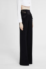 Load image into Gallery viewer, Palazzo trousers in technical cady with lace detail
