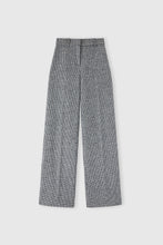 Load image into Gallery viewer, Palazzo trousers in wool blend with black and white pied de poulle

