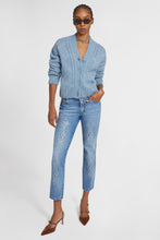 Load image into Gallery viewer, Five-pocket denim jeans with microcrystals
