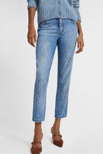 Load image into Gallery viewer, Five-pocket denim jeans with microcrystals
