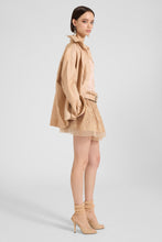 Load image into Gallery viewer, Plissé Leather Shirt-Jacket
