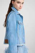 Load image into Gallery viewer, Georgette Silk Jacket with Denim Effect
