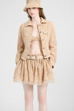 Load image into Gallery viewer, Bustier Jacket in Rebrodé Lace with Nappa Trim
