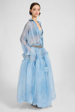 Load image into Gallery viewer, Regular Silk Crepe Patchwork Shirt with Valencienne Lace
