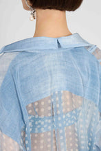 Load image into Gallery viewer, Regular Silk Crepe Patchwork Shirt with Valencienne Lace
