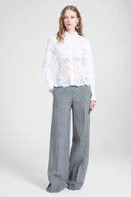 Load image into Gallery viewer, Bustier-Effect Shirt in Cotton Poplin And Embroidered Tulle
