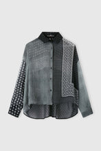 Load image into Gallery viewer, Patchwork Printed Silk Chiffon Shirt
