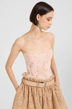 Load image into Gallery viewer, Structured Bustier Top in Rebrodé Lace
