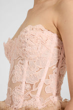 Load image into Gallery viewer, Structured Bustier Top in Rebrodé Lace

