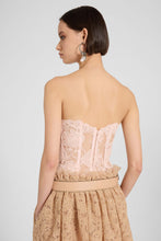 Load image into Gallery viewer, Structured Bustier Top in Rebrodé Lace
