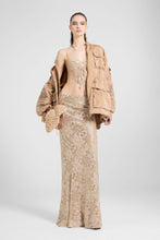 Load image into Gallery viewer, Vintage-Inspired Tulle Corset Top with Maiolica Lace And Hand-Applied Crystals
