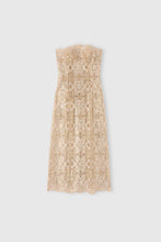 Load image into Gallery viewer, Midi Bustier Dress in Tulle with Maiolica Embroidery And Crystals
