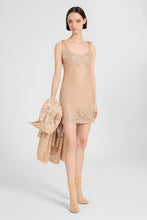Load image into Gallery viewer, Slip Dress in Plumetis Tulle with Crystals And Bow Straps
