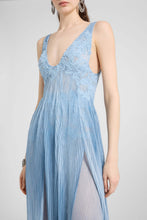 Load image into Gallery viewer, Long Silk Dress with Rebrodè Lace
