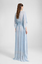 Load image into Gallery viewer, Kaftan in Printed Silk with Hand-Applied Crystals
