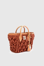 Load image into Gallery viewer, Mini Maggie in Raffia with Leather Details
