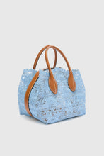 Load image into Gallery viewer, Mini Margot Blue in Raffia Lace Maiolica
