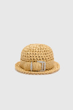 Load image into Gallery viewer, Natural Raffia Cloche with Jewel Belt
