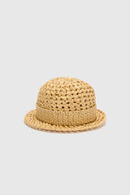 Load image into Gallery viewer, Natural Raffia Cloche with Jewel Belt
