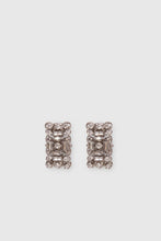 Load image into Gallery viewer, Filigree Brass Jewel Earrings with Crystals

