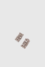 Load image into Gallery viewer, Filigree Brass Jewel Earrings with Crystals
