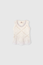 Load image into Gallery viewer, Sleeveless Top with Valenciennes Lace

