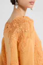 Load image into Gallery viewer, Cashmere Sweater with Hand-Applied Floral Lace
