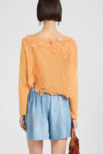 Load image into Gallery viewer, Cashmere Sweater with Hand-Applied Floral Lace

