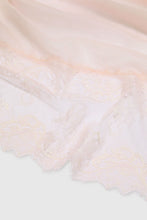 Load image into Gallery viewer, Light Pink Pure Cashmere Stole with Fine Rebrodé Lace Trim

