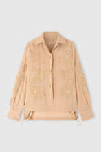 Load image into Gallery viewer, Shirt Jacket in Georgette Bonded with Chiffon with “Maiolica” Embroidery
