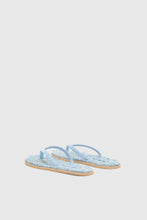 Load image into Gallery viewer, Blue Lace Flip Flop
