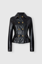 Load image into Gallery viewer, Double-breasted lamb leather jacket

