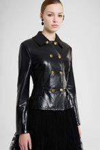 Load image into Gallery viewer, Double-breasted lamb leather jacket
