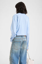 Load image into Gallery viewer, Silk shirt with a masculine striped allure
