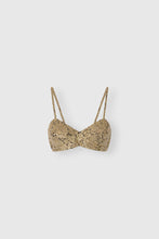 Load image into Gallery viewer, Embroidered tulle bra top with lurex lace effect

