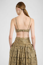 Load image into Gallery viewer, Embroidered tulle bra top with lurex lace effect
