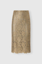 Load image into Gallery viewer, Embroidered tulle pencil skirt with lurex lace effect
